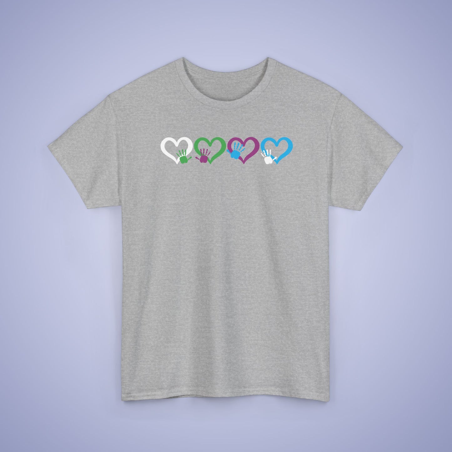 Hearts and Hands Orange Graphic Unity Day Teachers T Shirt Unisex