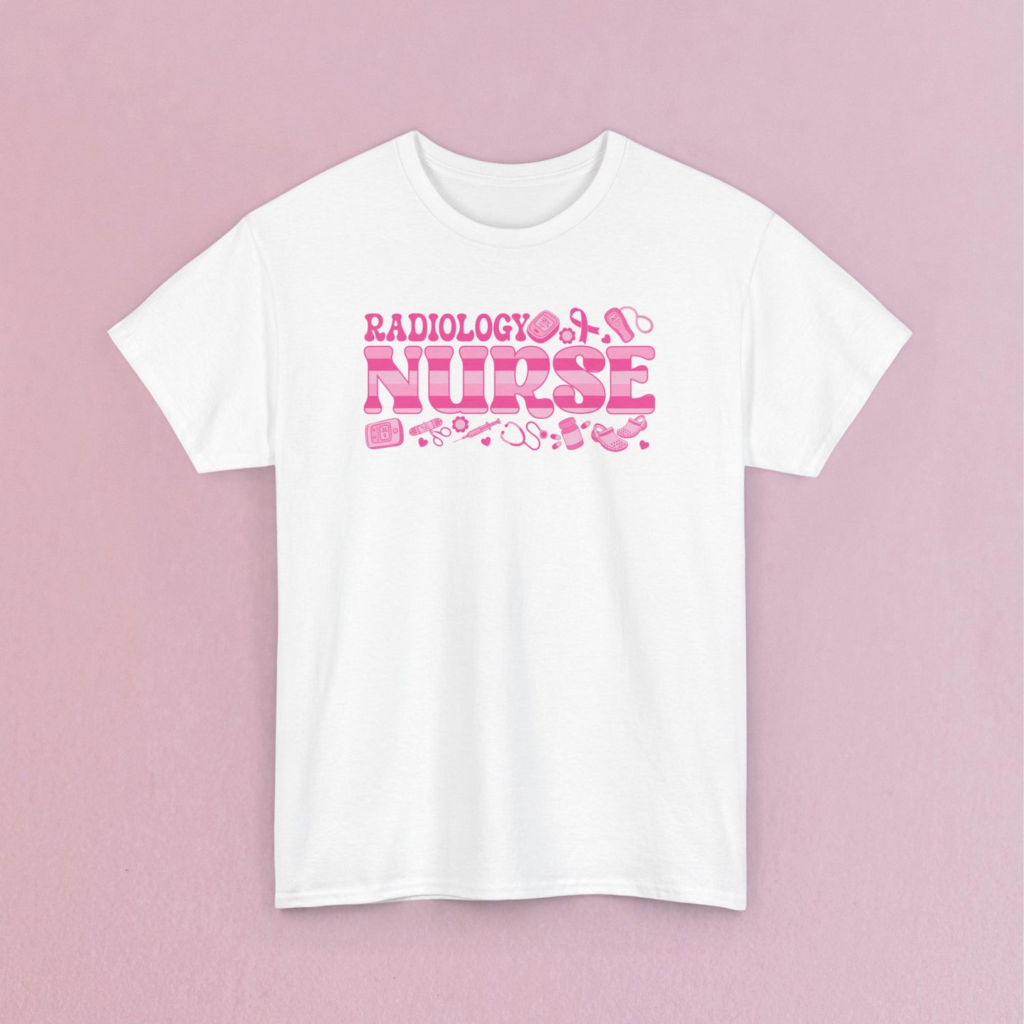 Radiology Nurse Doodle Art Breast Cancer Support Doctor Nurse Unisex T Shirt