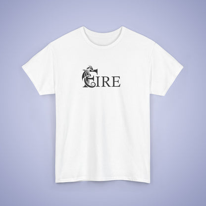 Fire Word Art Text Dragon Lover Unisex T Shirt