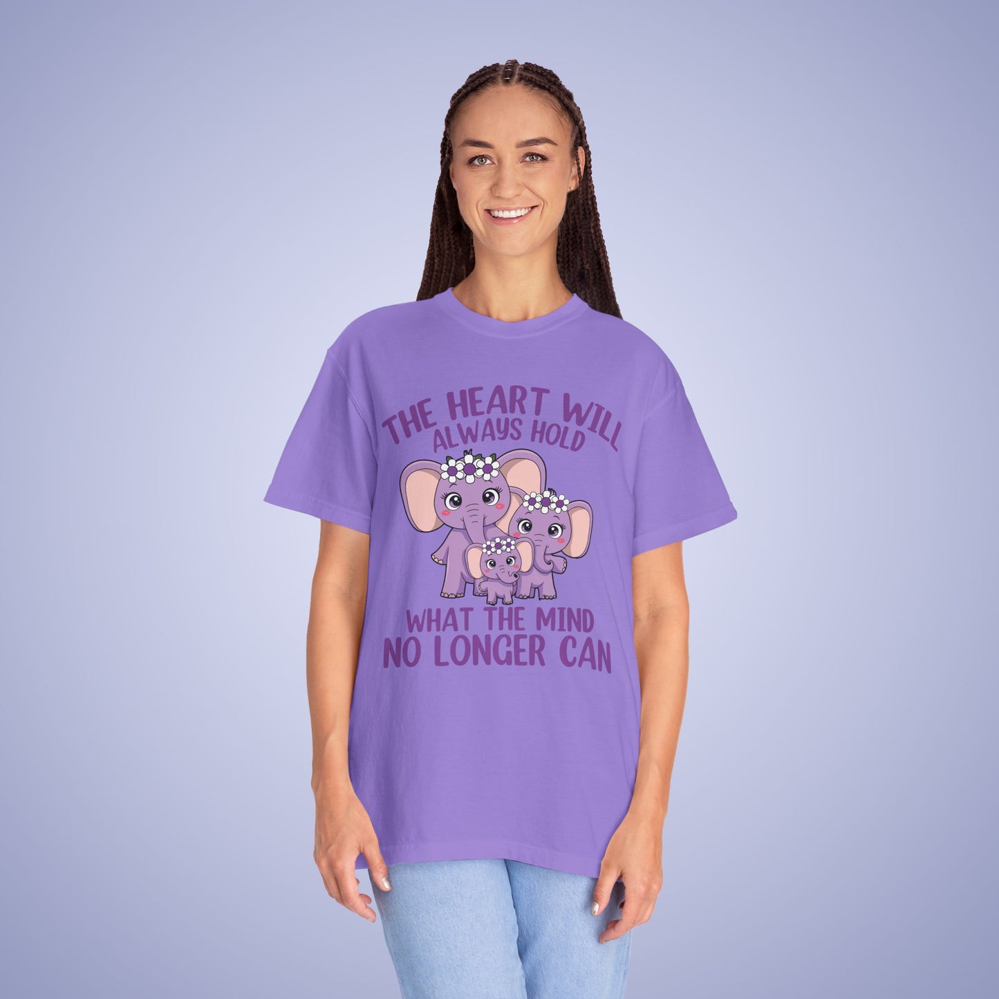 The Heart Will Always Hold What the Mind No Longer Can Alzheimers Awareness Comfort Colors T Shirt Unisex