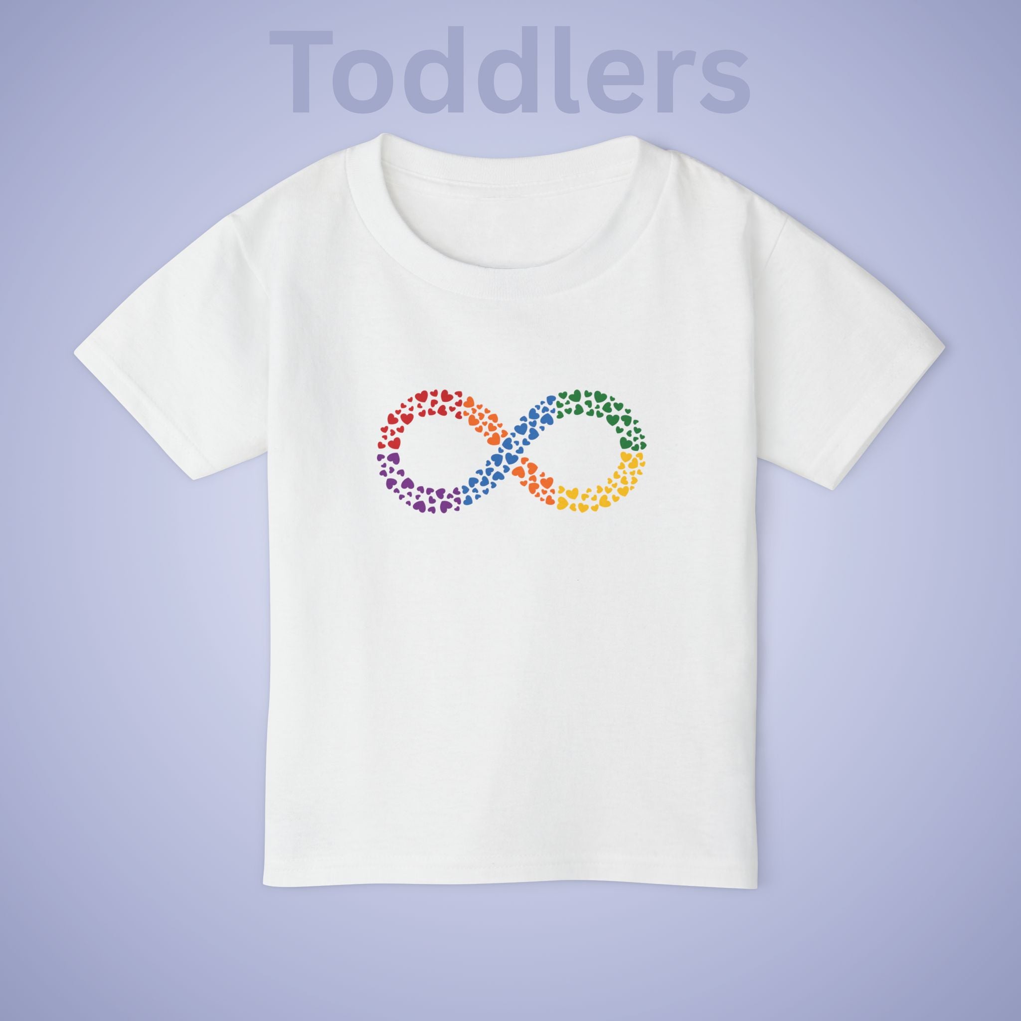 Infinity Hearts Graphic Neurodiversity Autism Awareness Cotton Toddler T Shirt