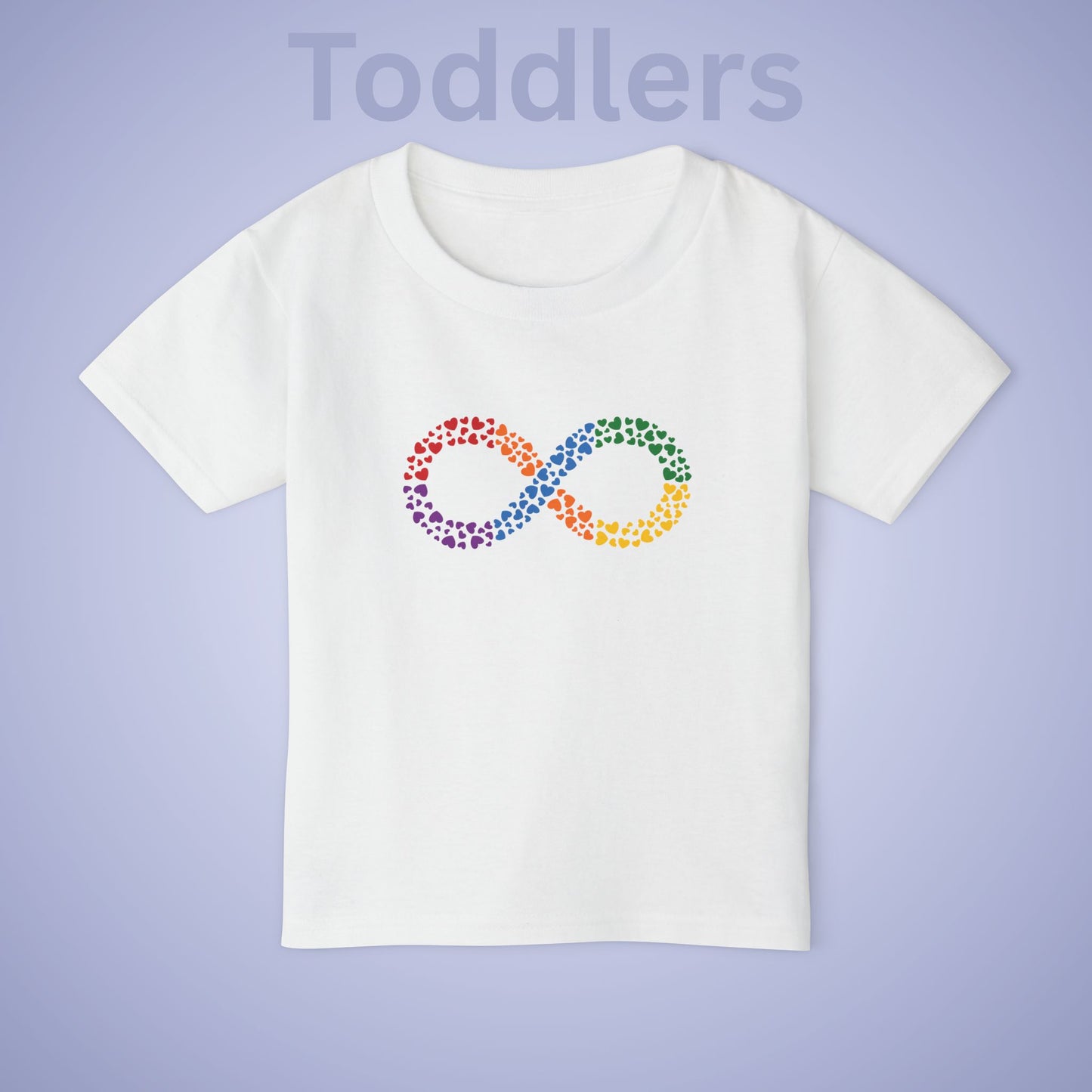 Infinity Hearts Graphic Neurodiversity Autism Awareness Cotton Toddler T Shirt
