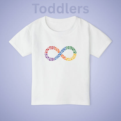 Infinity Hearts Graphic Neurodiversity Autism Awareness Cotton Toddler T Shirt