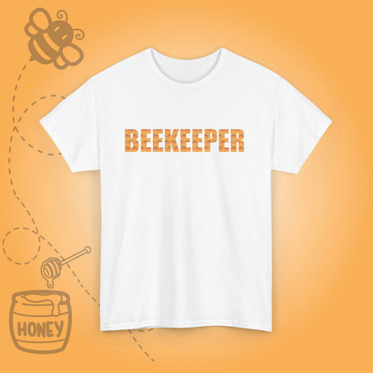 Bee Keeper Sweet As Honey Honeycomb Word Art Design Unisex T Shirt