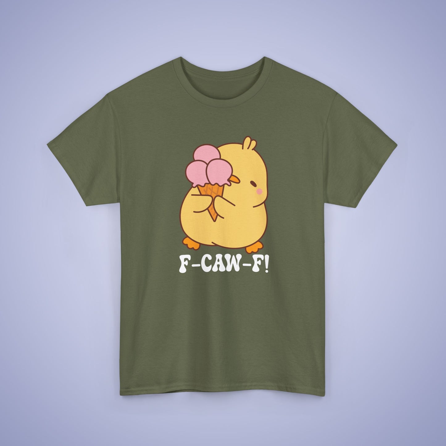 Ice Cream Lover F CAW F White Cute Funny Chick Unisex Chicken T Shirt