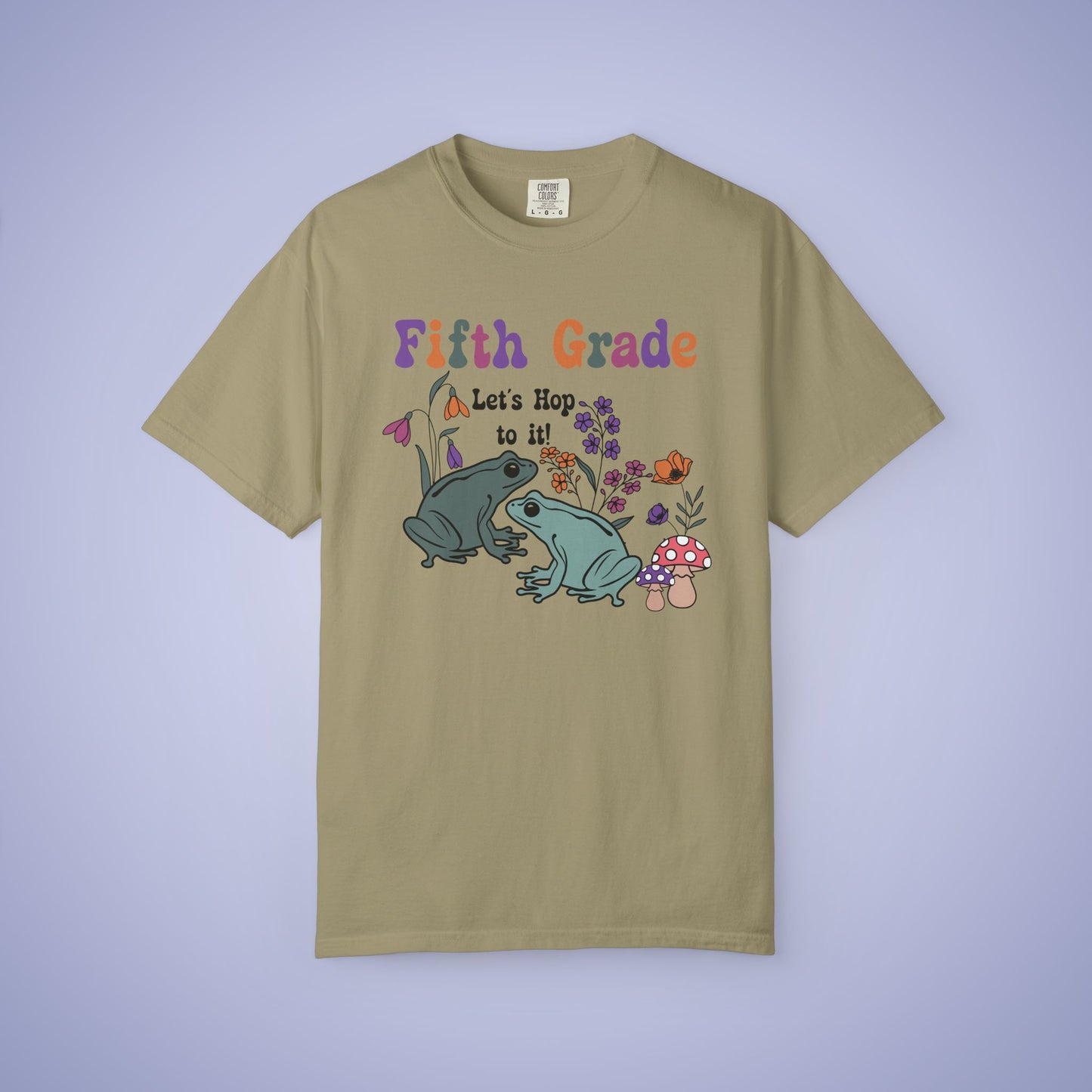 Fifth Grade Lets Hop To It Teacher T Shirt Frogs Comfort Colors Unisex Back to School