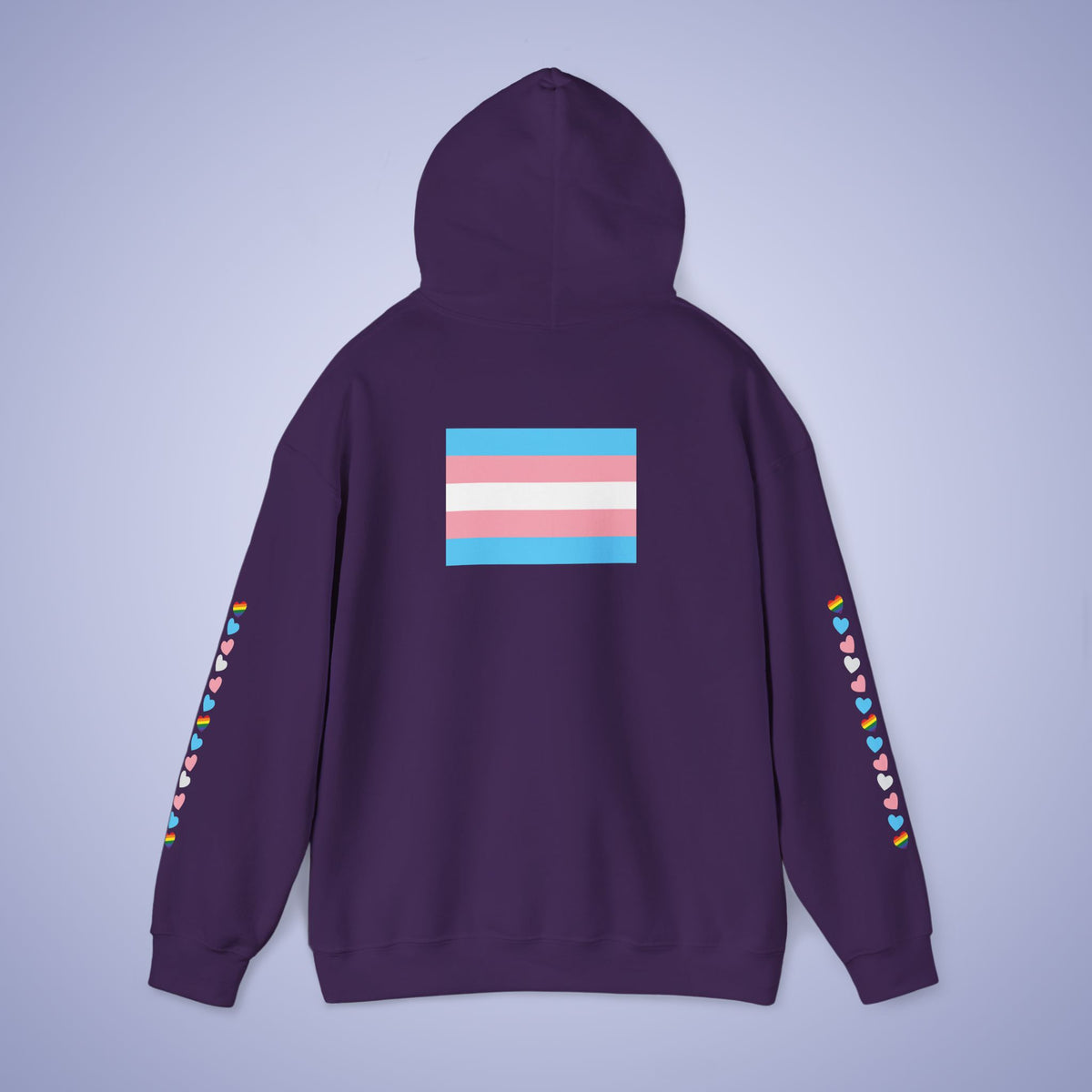 Trans Hearts Radiant Love Hoodie | Transexual Pride Month Hooded Sweatshirt