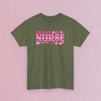 Oncology Nurse Doodle Art Breast Cancer Support Doctor Nurse Unisex T Shirt