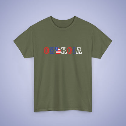 Georgia Map Text Art Proud American Unisex T Shirt