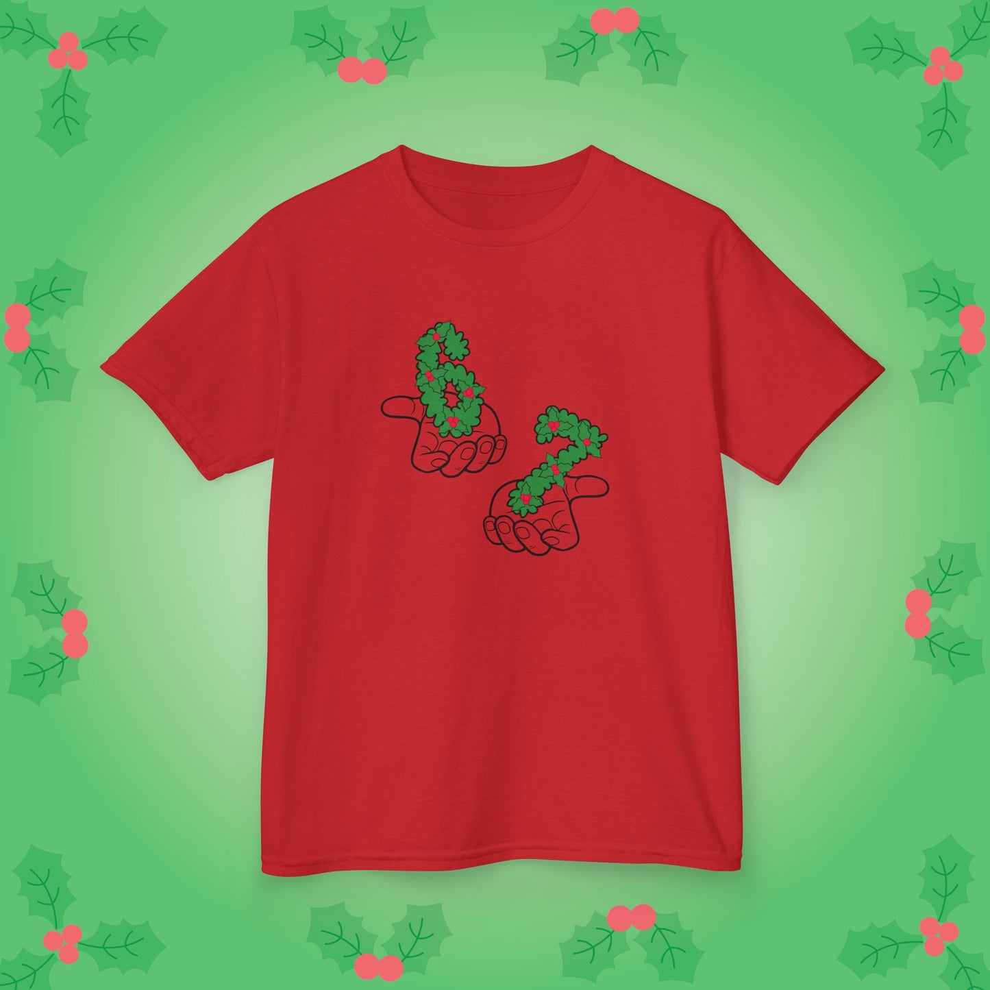 Holly Christmas 67 Tee Fun Trending Kids Cotton T Shirt Six Seven Youth