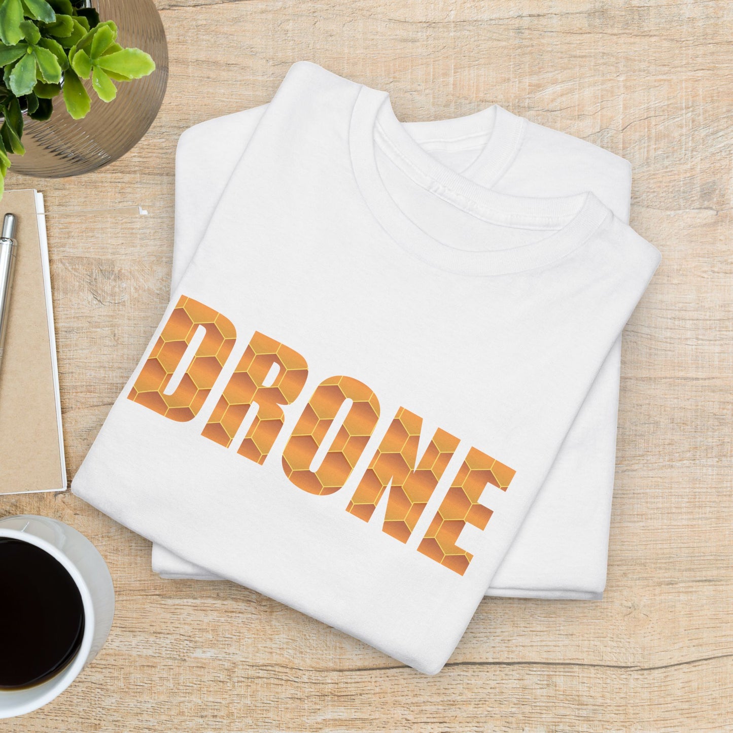 Drone Sweet As Honey  Honeycomb Word Art Design Unisex T Shirt