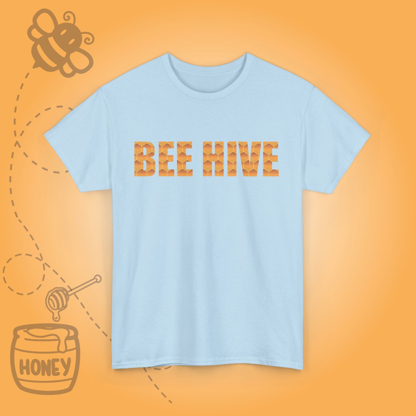 Bee Hive Sweet As Honey Honeycomb Word Art Design Unisex Tshirt