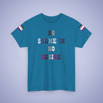 No Shame in No Desire Asexual LGBT Pride Month Matching  T Shirt Unisex