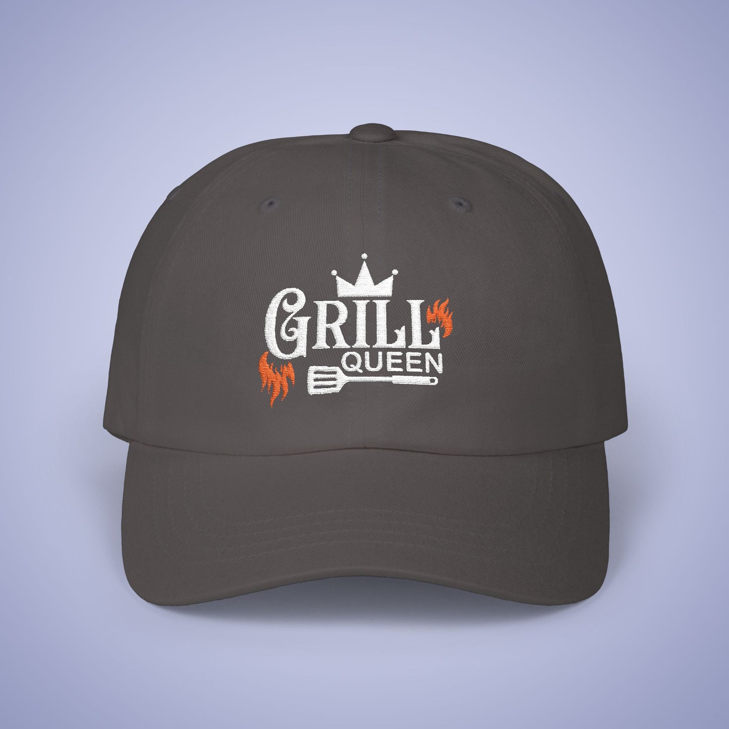 Grill Queen Embroidered Classic Dad Cap Unisex White Embroidery Gift