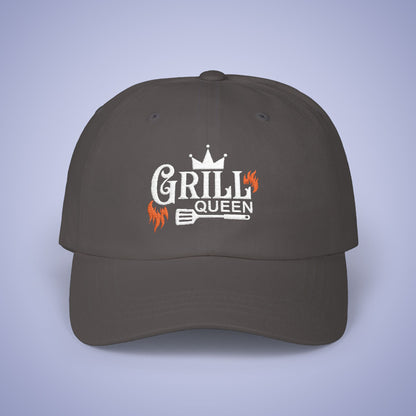 Grill Queen Embroidered Classic Dad Cap Unisex White Embroidery Gift