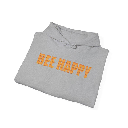 Bee Happy Sweet As Honey Honeycomb Word Art Design Hoodie Sweatshirt