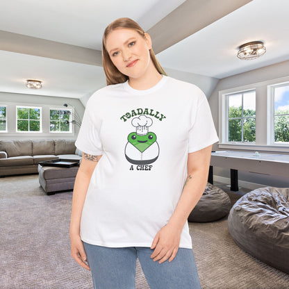 Toadally a Chef Graphic Tee Frog Lover Funny Cook Gift Unisex T Shirt