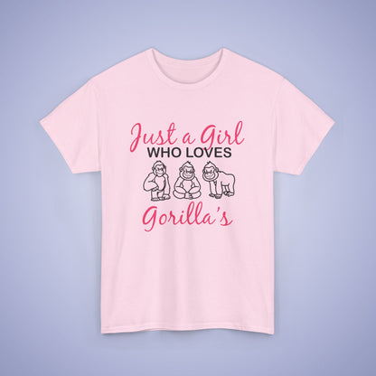 Just a Girl who Loves Gorillas Unisex Unisex T-Shirt