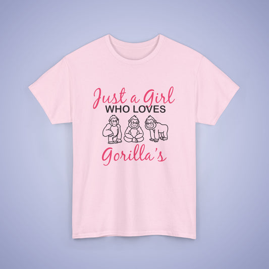 Just a Girl who Loves Gorillas Unisex Unisex T-Shirt