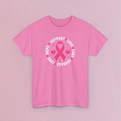 Support Love Courage and Cure Breast Cancer Awareness Unisex T Shirt