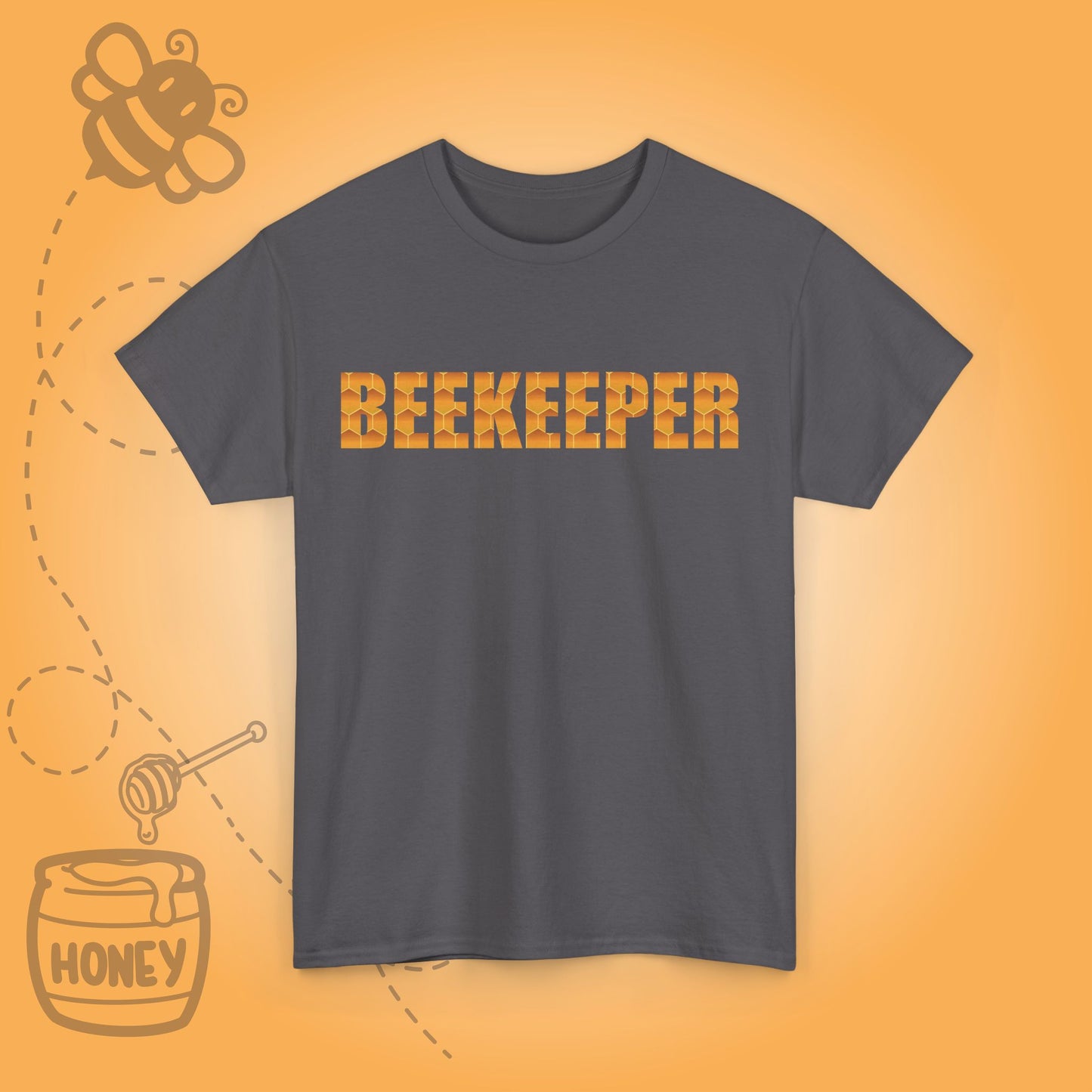 Beekeeper Sweet As Honey Honeycomb Word Art Design Unisex Tshirt