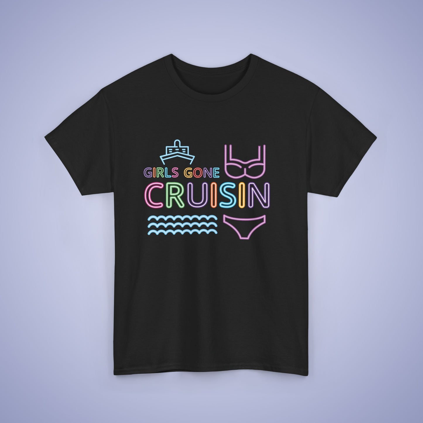 Girls Gone Cruisin Neon T Shirt Fun Vacation Shirt Unisex