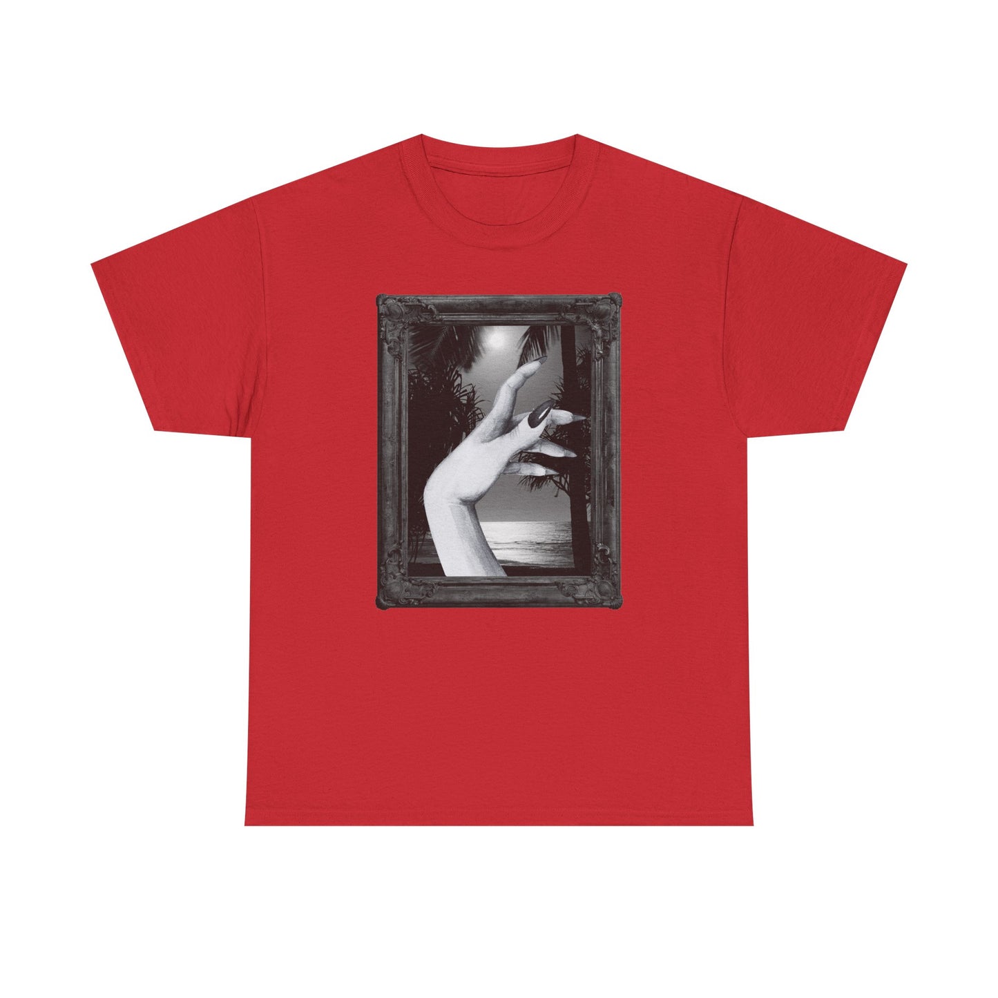 A Hand at the Beach Spooky Halloween T-Shirt | Photographic Design