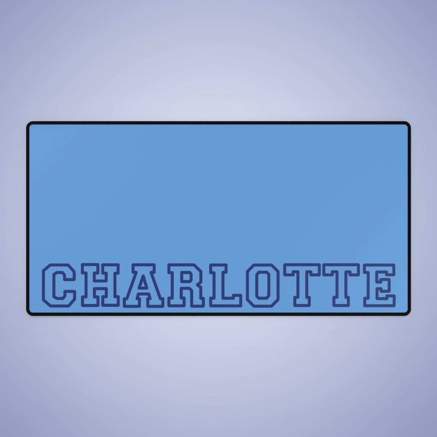 University Style Personalized Name Desk Mat Light Blue