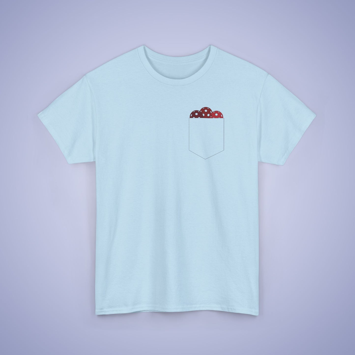 Pickleball Pocket Design T Shirt Red Graphic Design