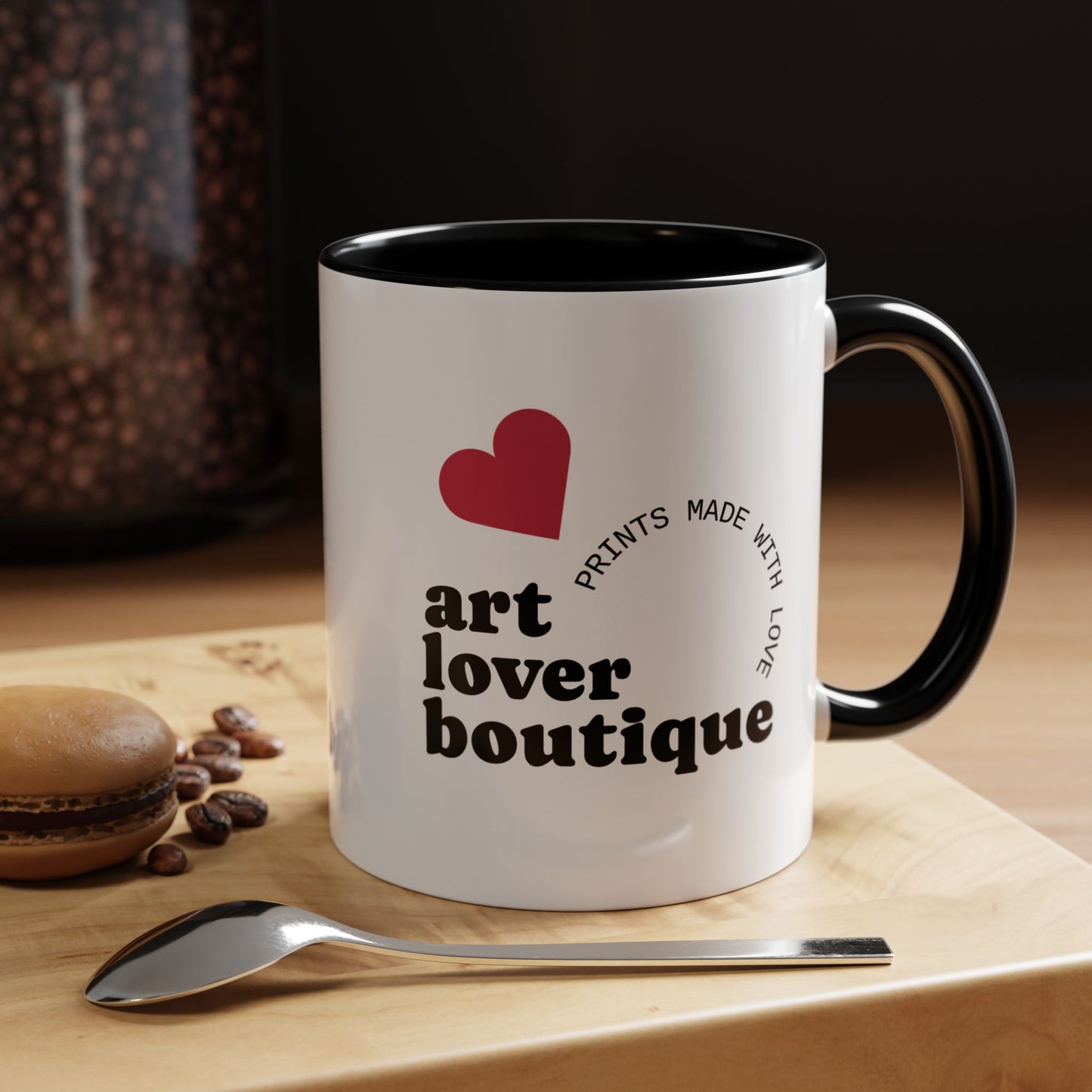 Personalized Coffee Mug - 11oz or 15oz Black Ceramic Accent