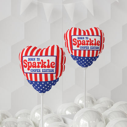 Born to Sparkle Personalized Patriotic July 4th Home Decor Party Balloon USA Flag