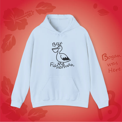 Best Fisherman Cute Pelican Bogan's Design Hoodie Sweatshirt