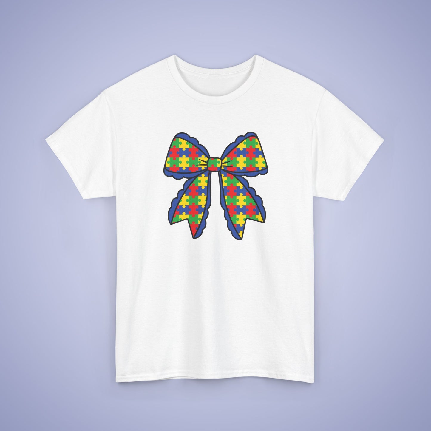 Coquette Bow Puzzle Graphic Love Needs No Words Autism Awareness Unisex T Shirt