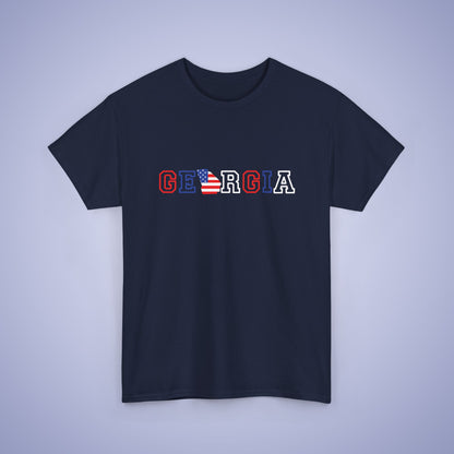 Georgia Map Text Art Proud American Unisex T Shirt