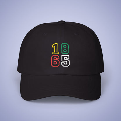 Juneteenth 1865 Embroidered Classic Dad Cap Unisex Coloured Embroidery
