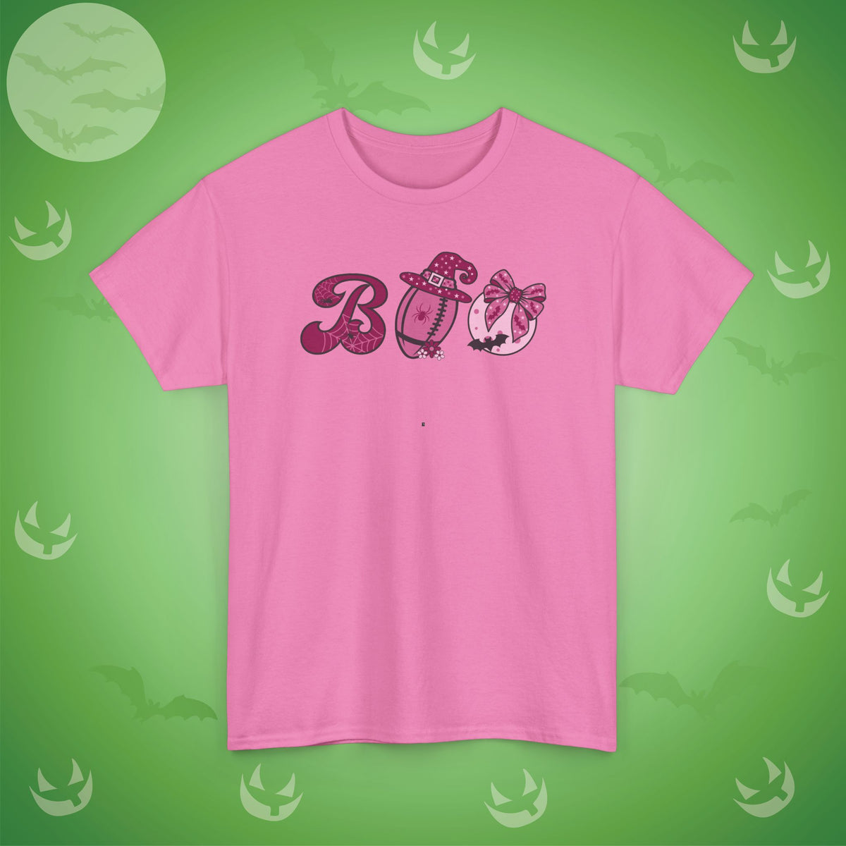 Football BOO T-Shirt | Girly Coquette Halloween Design