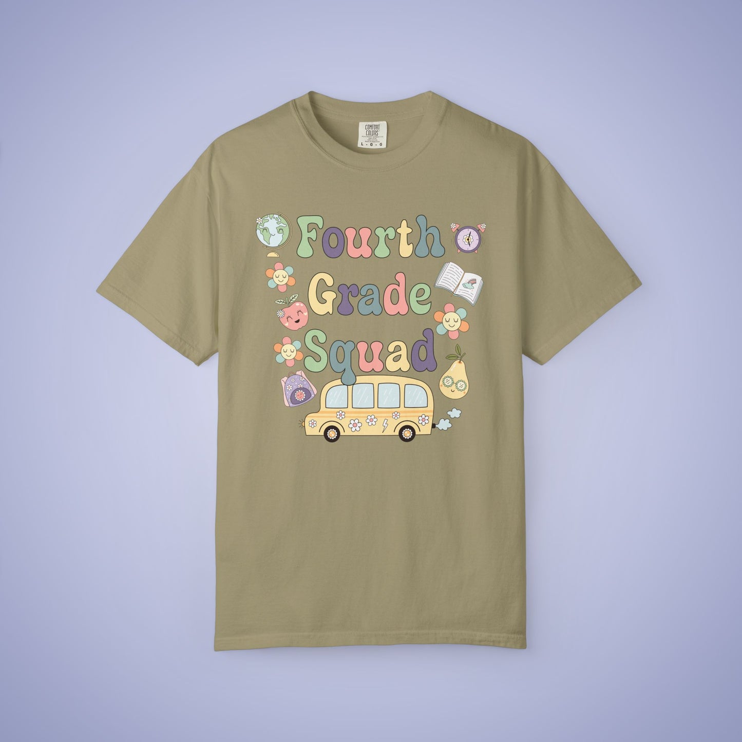 Fourth Grade Squad Retro Fun Teacher T Shirt Comfort Colors Unisex Back to School