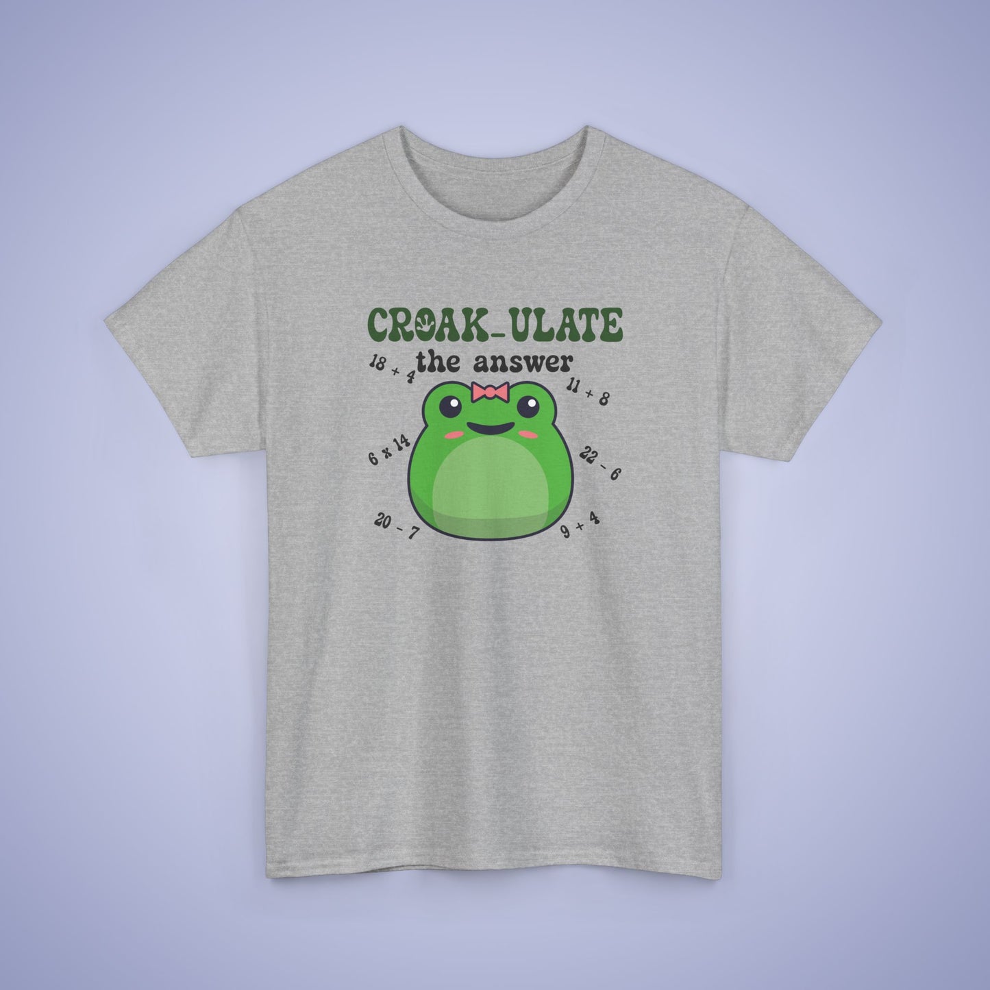 Croak-Ulate the Answer Graphic Tee Frog Lover Funny Maths Unisex T Shirt