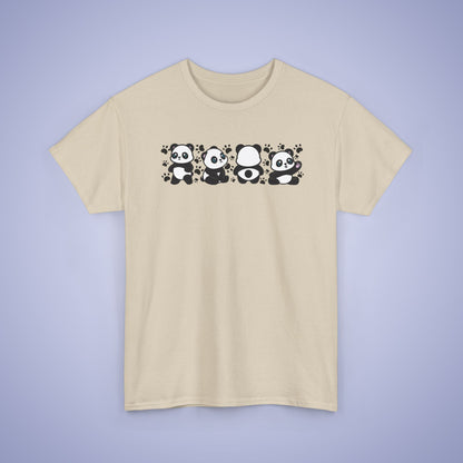 Panda's Paw Prints Graphic Tee National Panda Day Unisex T Shirt