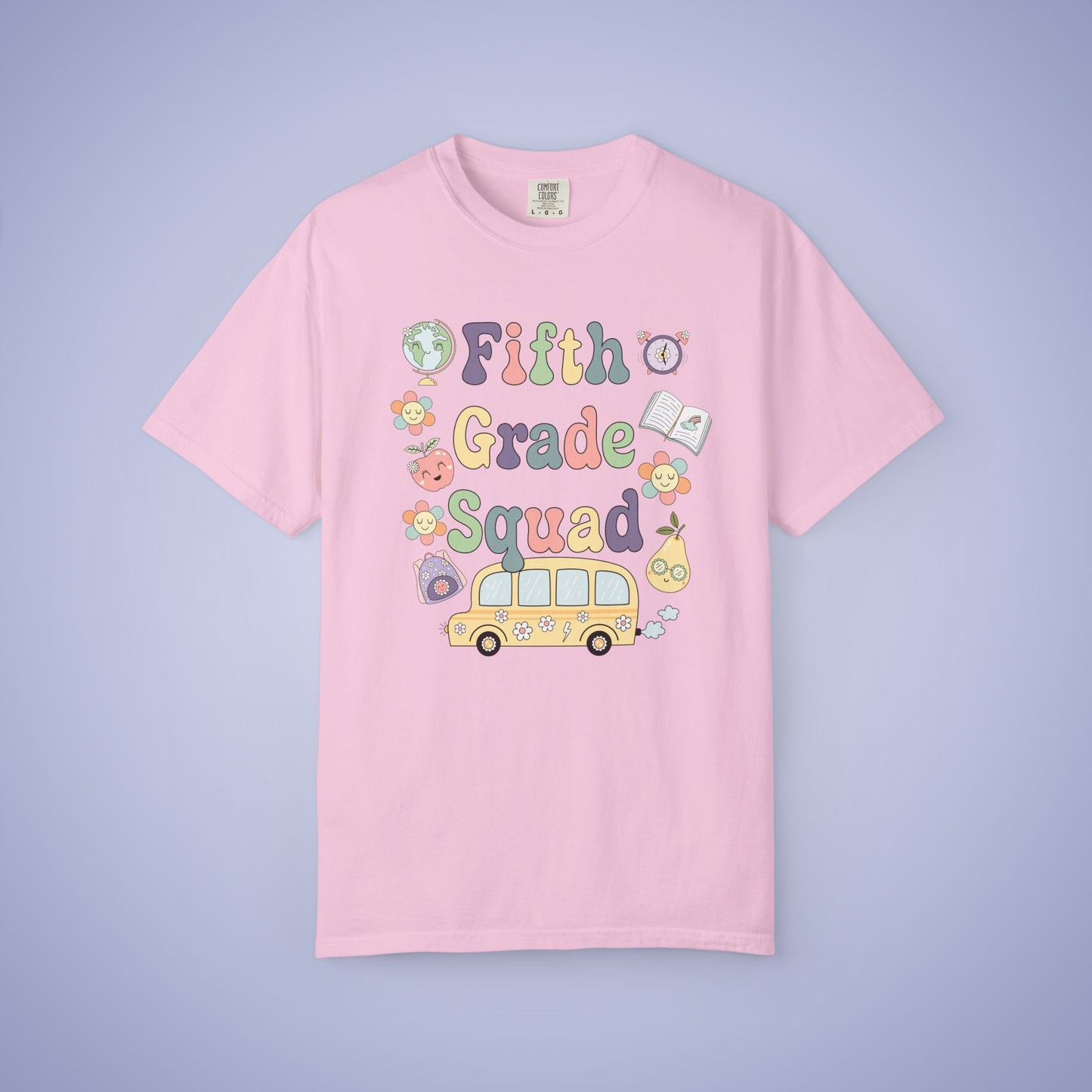 Fifth Grade Squad Retro Fun Teacher T Shirt Comfort Colors Unisex Back to School