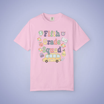 Fifth Grade Squad Retro Fun Teacher T Shirt Comfort Colors Unisex Back to School