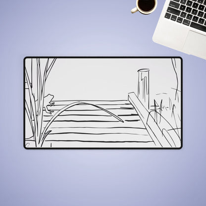 Frog at the Park Desk Mat Frog Lover Gift