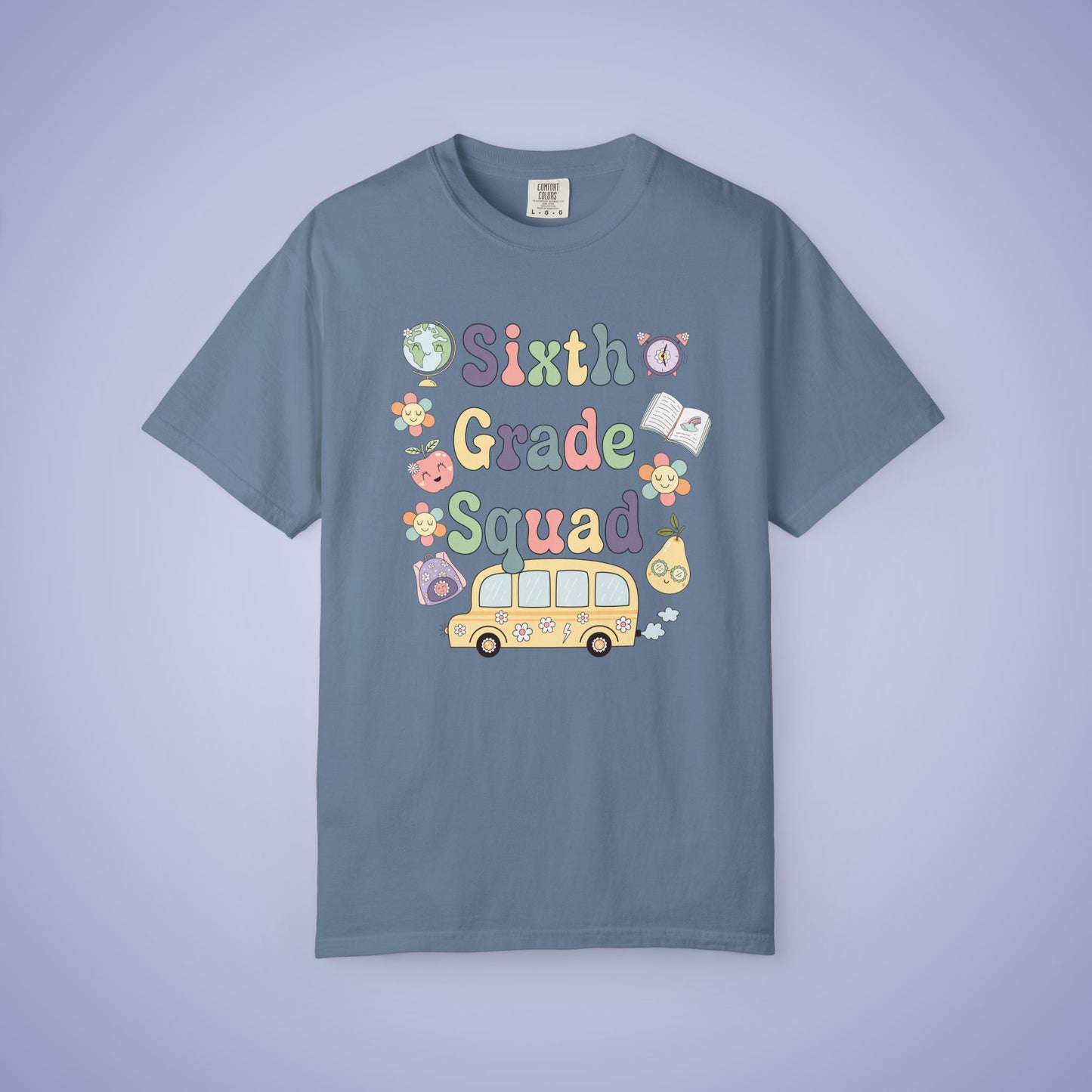 Sixth Grade Squad Retro Fun Teacher T Shirt Comfort Colors Unisex Back to School