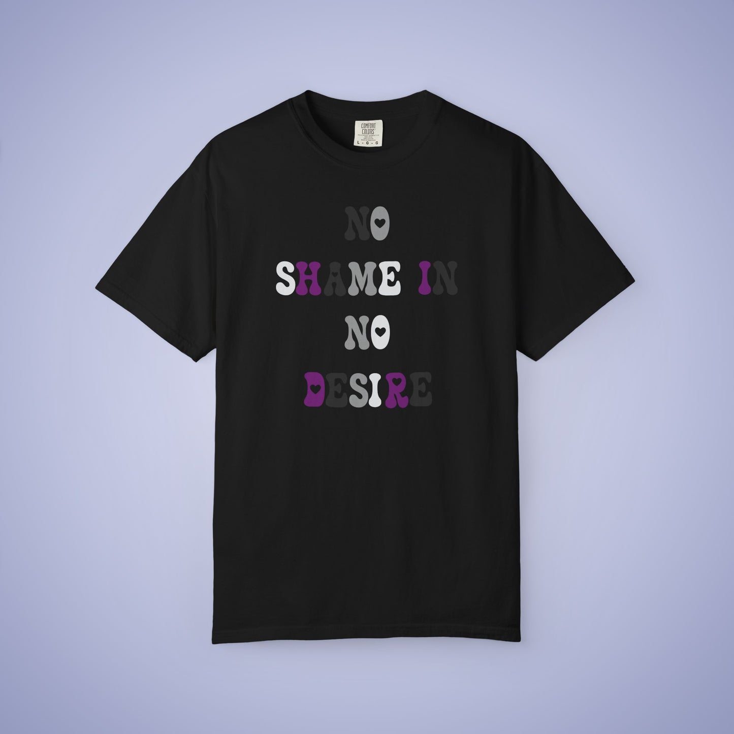 No Shame in No Desire Asexual LGBT Pride Month Comfort Colors T Shirt Unisex