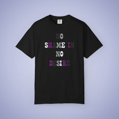 No Shame in No Desire Asexual LGBT Pride Month Comfort Colors T Shirt Unisex