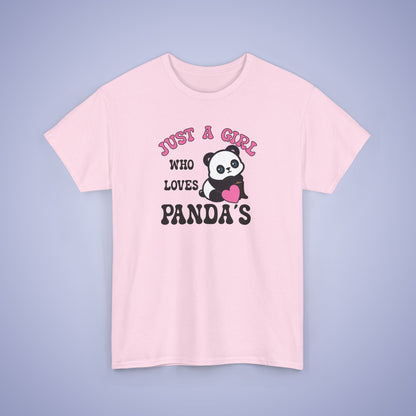 Just a Girl Who Loves Pandas National Panda Day Unisex T Shirt