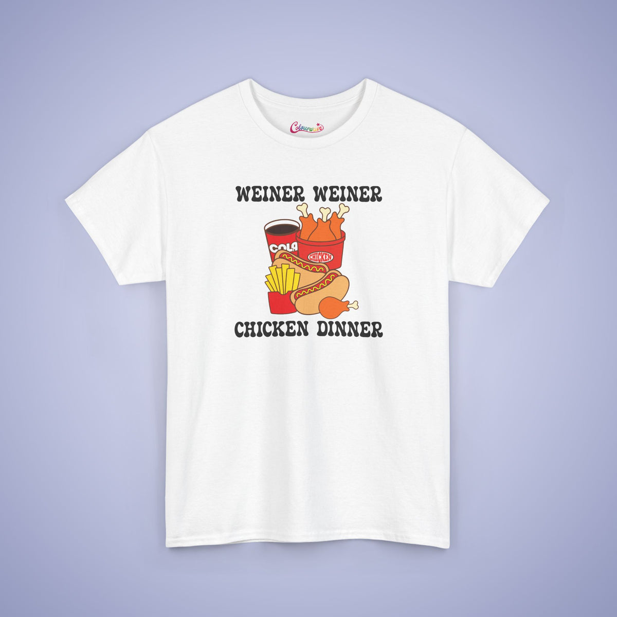 Weiner Weiner Chicken Dinner Funny Hot Dog T-Shirt | Hot Dog Lover Gift Black