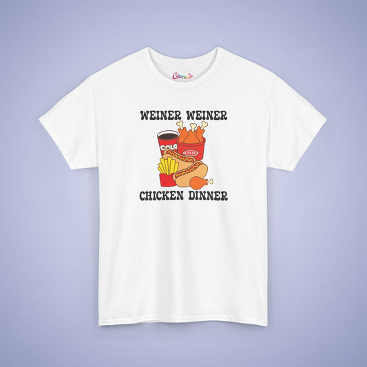 Weiner Weiner Chicken Dinner Funny Hot Dog T-Shirt | Hot Dog Lover Gift Black