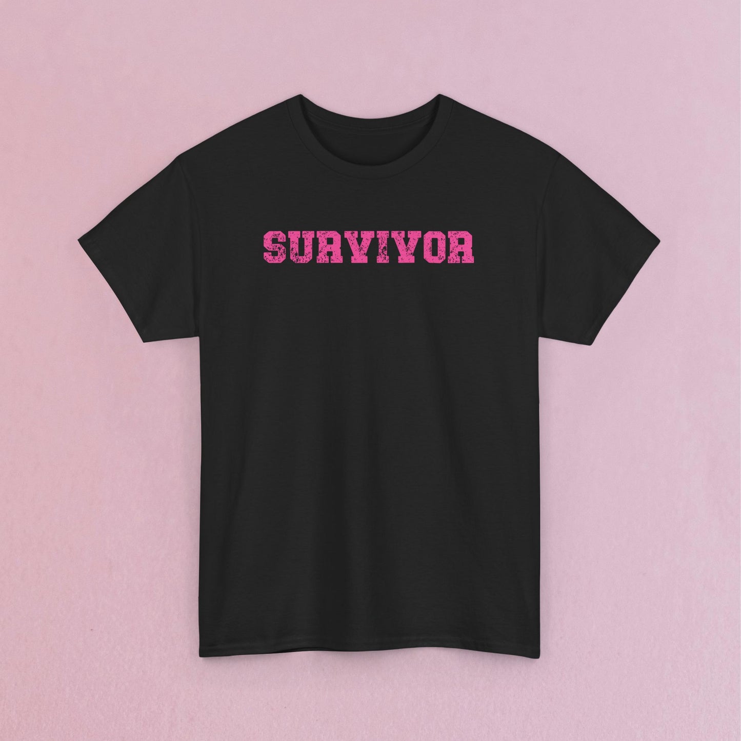 Grunge Text Breast Cancer Survivor Unisex T Shirt