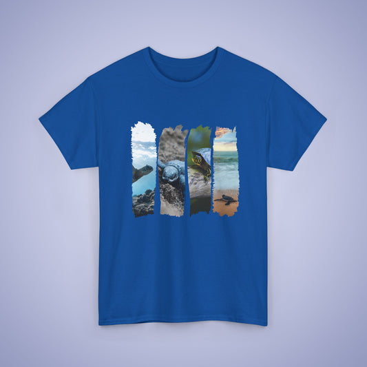 Turtle Lover Paint Brush Stroke Mosaic Photographic Unisex Oversized T Shirt